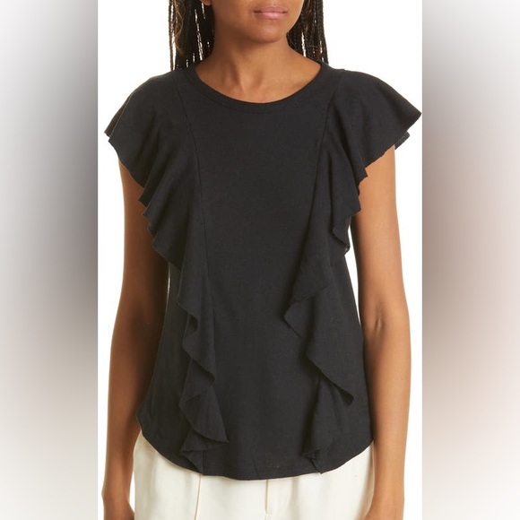 Ted Baker London Tops - NWT Ted Baker London Kathley Ruffle Cotton & Linen Slub Top size 1